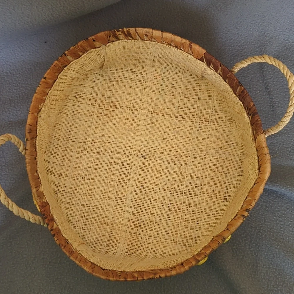 Woven Raffia Casserole Nesting Baskets. Set Of 3.